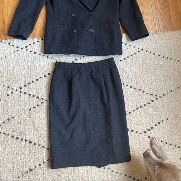 Pendleton suit womens 2 piece 100% wool blazer skirt heathered grey suit size 8 - Picture 5 of 16